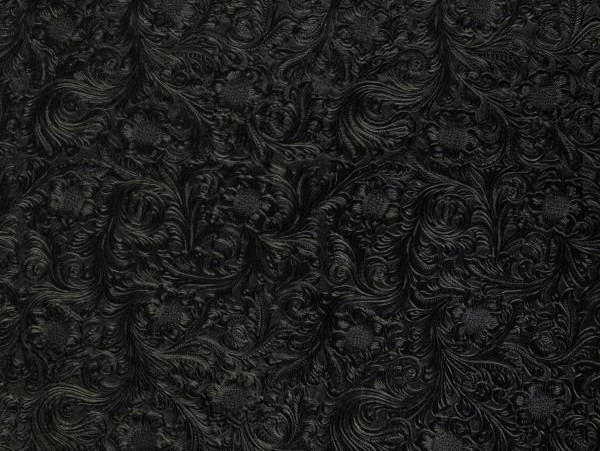Abschnitt Kunstleder diamant schwarz florales Muster