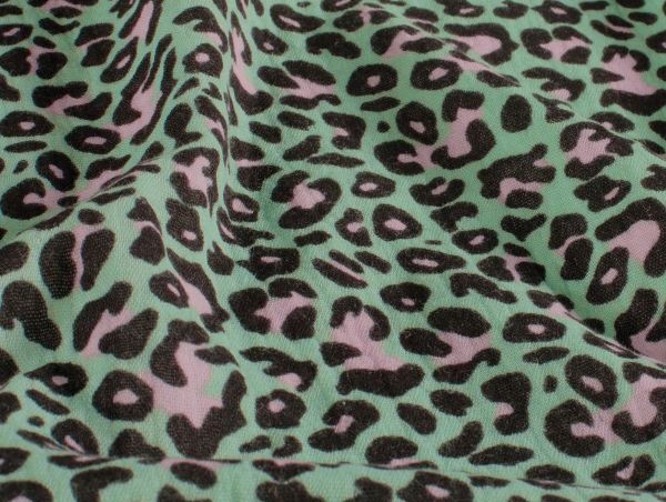 Musselin, Animalprint, grün Musselin, Animalprint, grün
