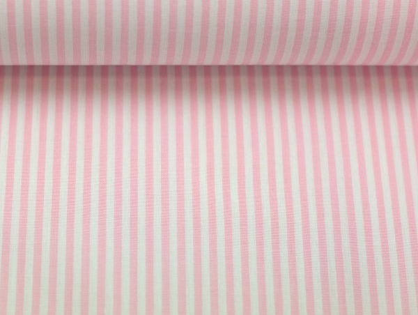 100 % Baumwolle Streifen, 3 mm, rosa