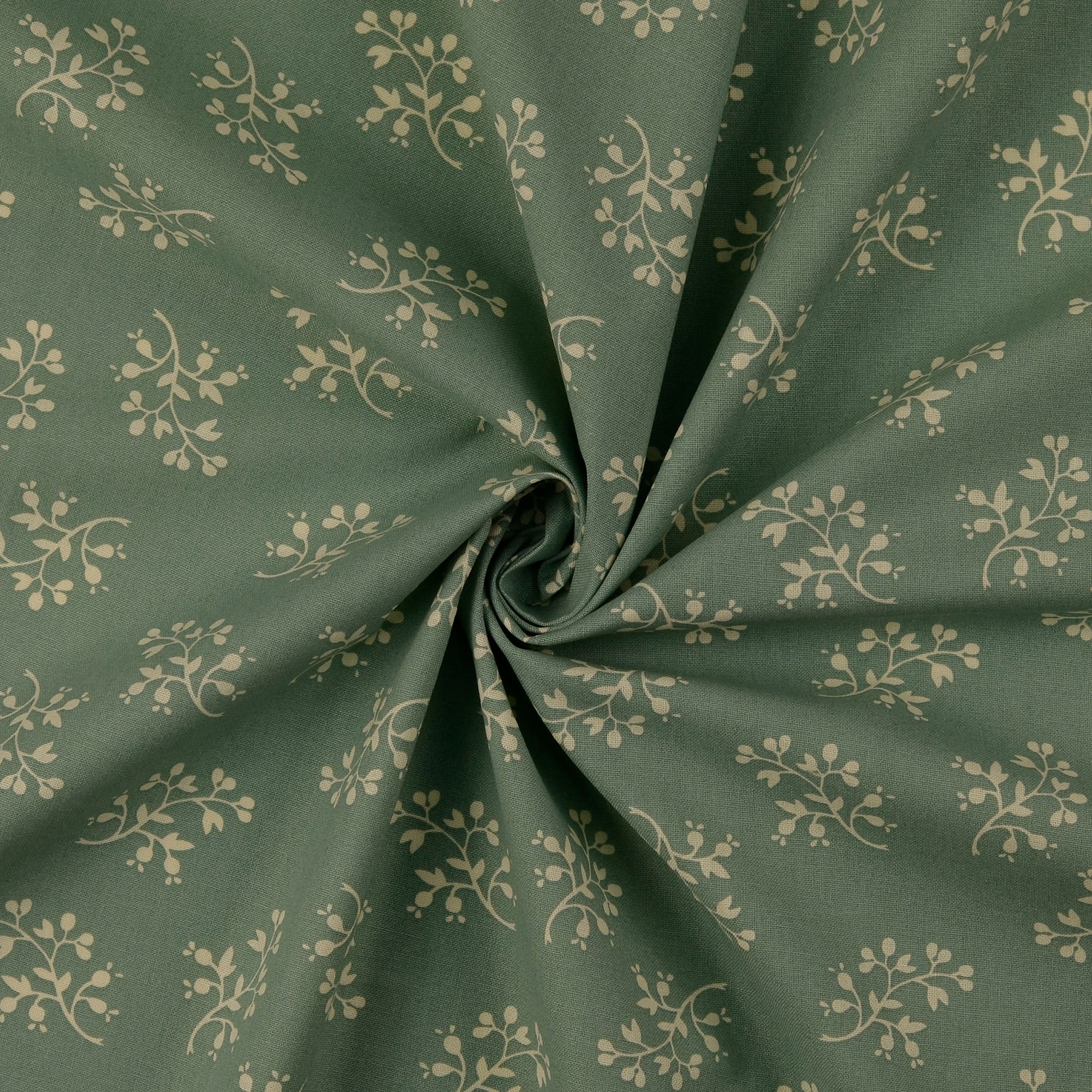 Kombistoff dusty mint, florales Muster Kombistoff dusty mint, florales Muster