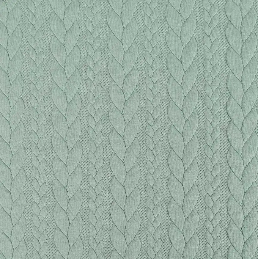 Strickstoff, Zopfmuster, dusty mint