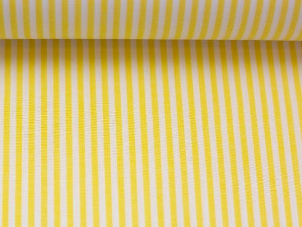 100 % Baumwolle Streifen, 3 mm, gelb