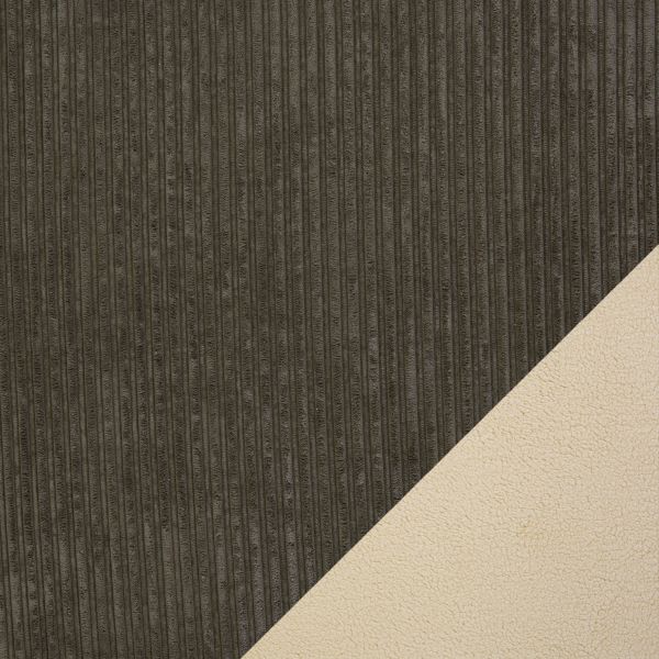 Breitcord / Plüsch taupe / ecru Breitcord / Plüsch taupe / ecru