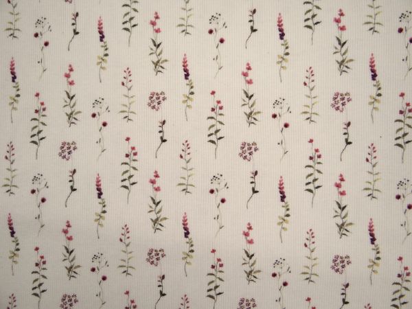 Jersey , Rippjersey, kleine rote Blumenstiele