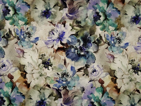 ve06371-001-Canvas-rblau Dekostoff Blütendruck in bleu