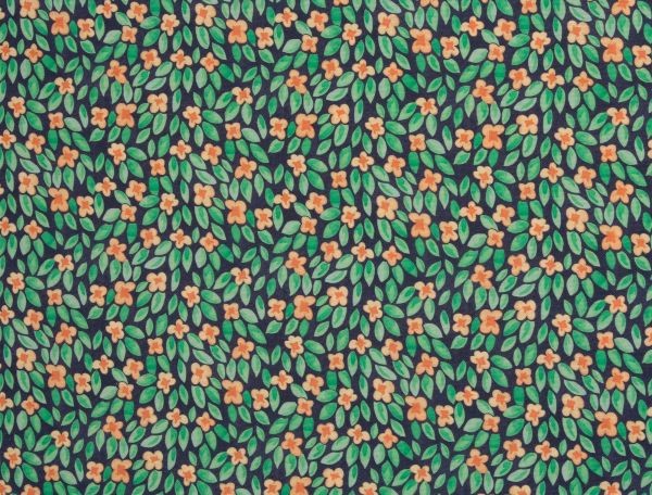 Dekostoff , kleine Blüte in apricot Dekostoff , kleine Blüte in apricot