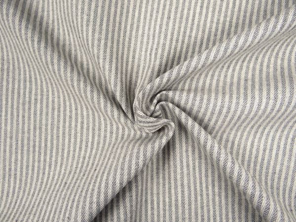 Dekostoff Jacquard, Streifen, grau