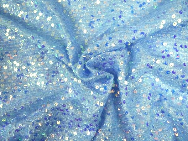 Wirkware, hellblau mit Pailletten