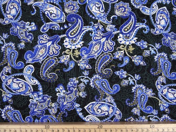  Baumwollstoff Paisley royal