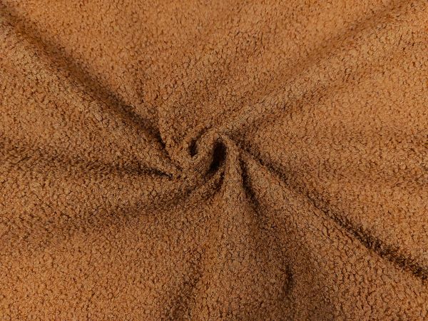 Teddy Bouclé / Rückseite Fleece, uni soft terra