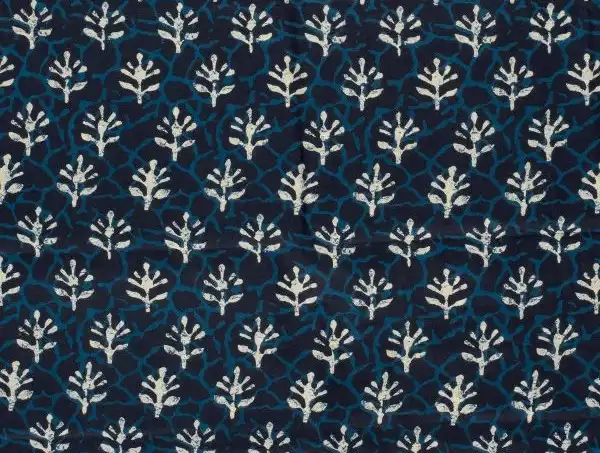  Bluse, Baumwoll-Voile, abstraktes Muster, Batik Art, blau/beige