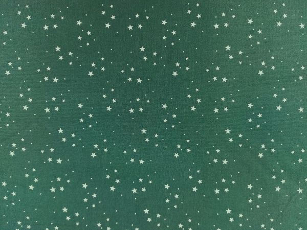 Webstoff Baumwolle , Sterne, grün Webstoff Baumwolle , Sterne, grün