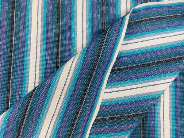 Dekostoff Jacquard, bunte Streifen blau Dekostoff Jacquard, bunte Streifen blau