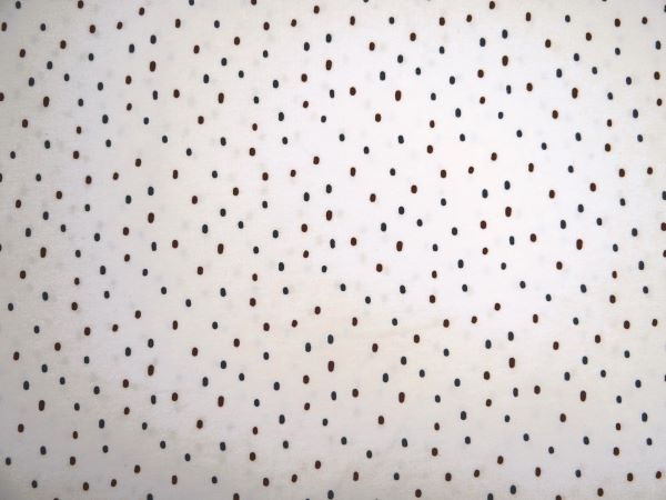 Jersey , kleine Pünktchen, bleu / braun