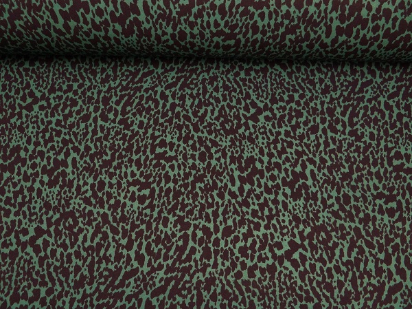 9356-007 Softshell animalprint schwarz/grün