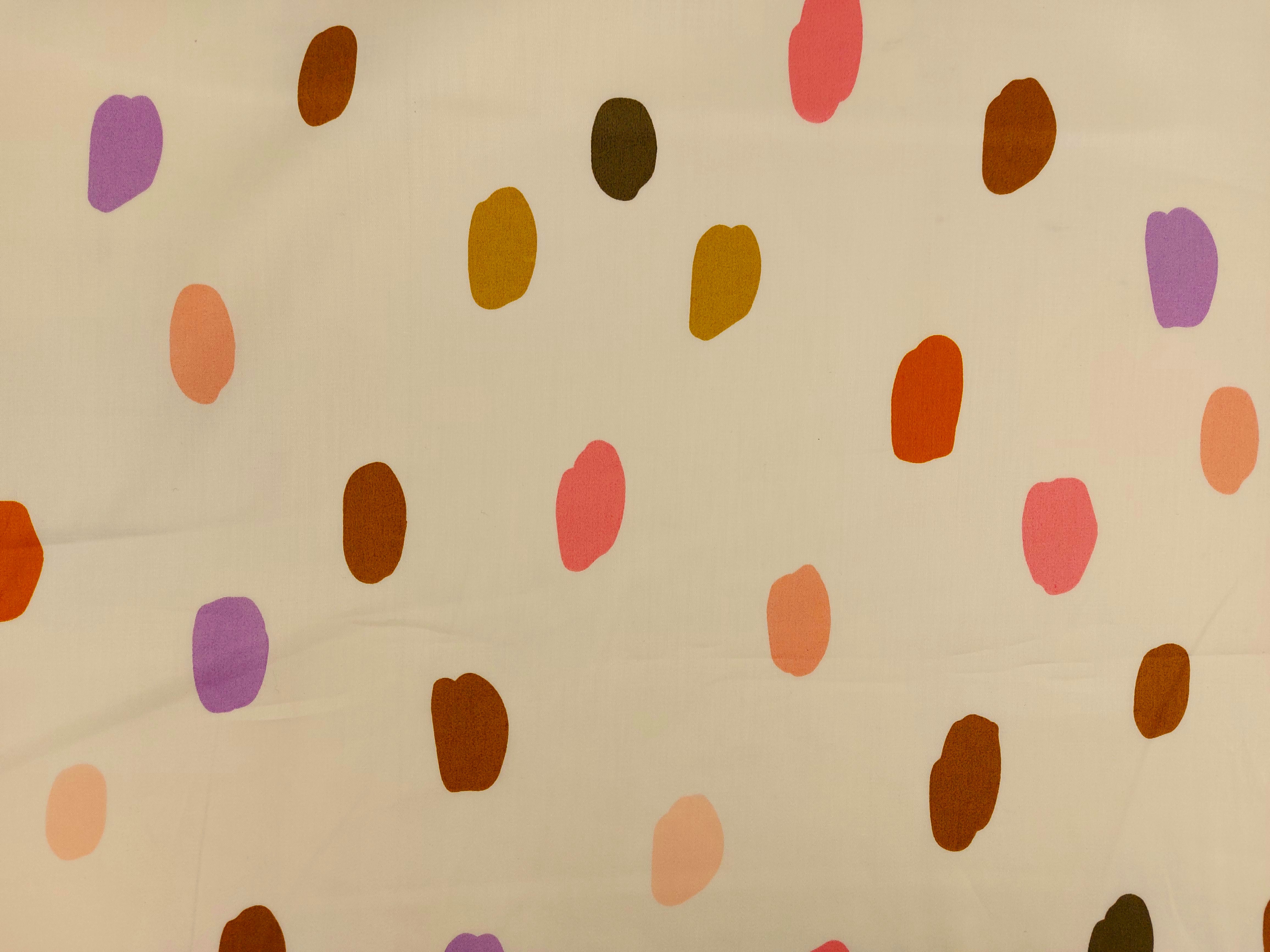 100 % Baumwollsatin ,Punkte / Dots, creme 100 % Baumwollsatin ,Punkte / Dots, creme