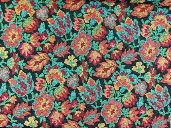 Dekostoff, Gobelin, bunte Blüten Dekostoff, Gobelin, bunte Blüten