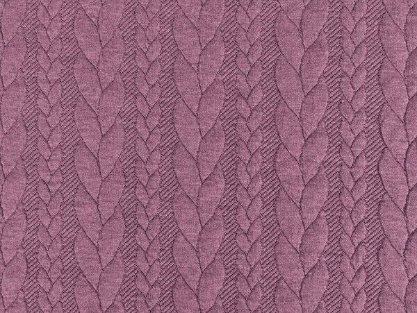 Strickstoff, Zopfmuster, mauve