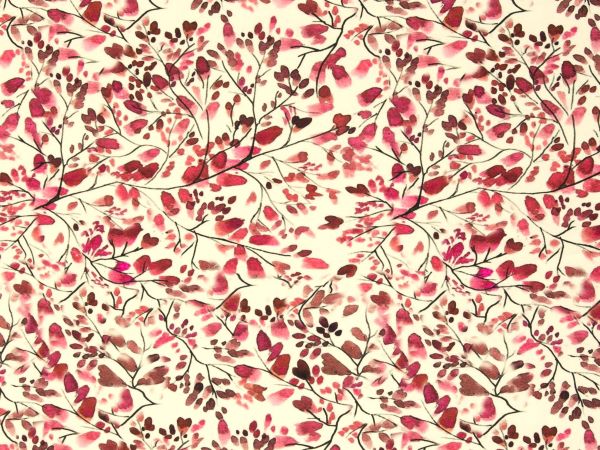 Jersey , Blüten & Äste, pink Jersey , Blüten & Äste, pink