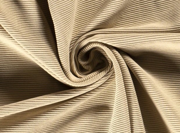 Jersey , Rippenware, creme