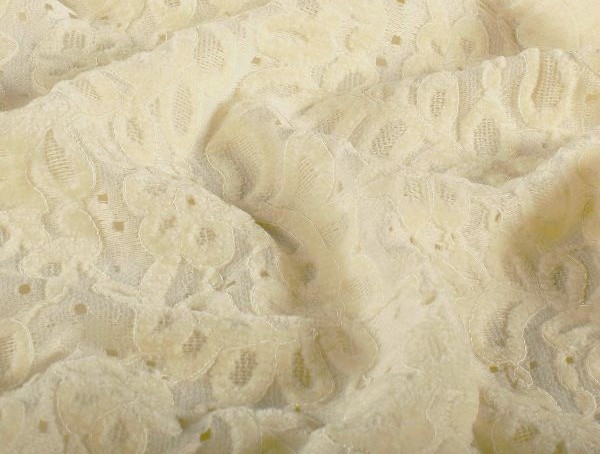 Wirkstoff mit Chenille, uni, zart gelb