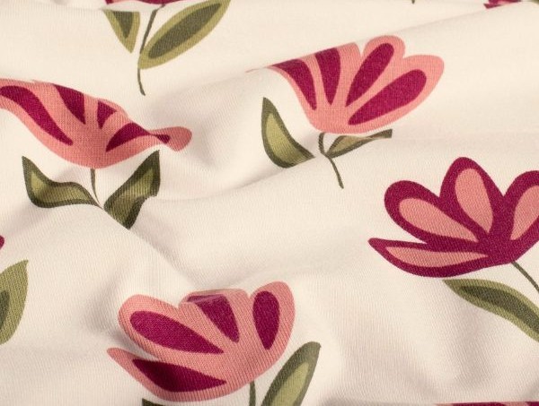 Jersey ,Blüten , pink