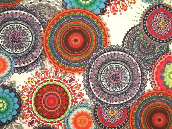 Abschnitt beschichtete Baumwolle, gemustert Mandala