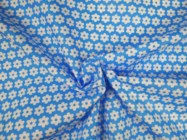 kc9090-002 100 % Baumwolle Blümchen, hellblau