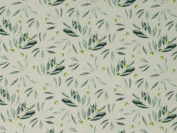 Dekostoff Olivenzweige dusty mint