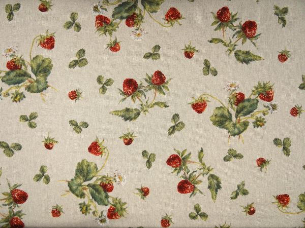 Dekostoff Erdbeeren
