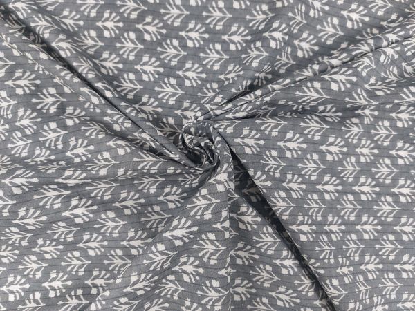 100 % Baumwolle , plisseeartiger Druck, grau