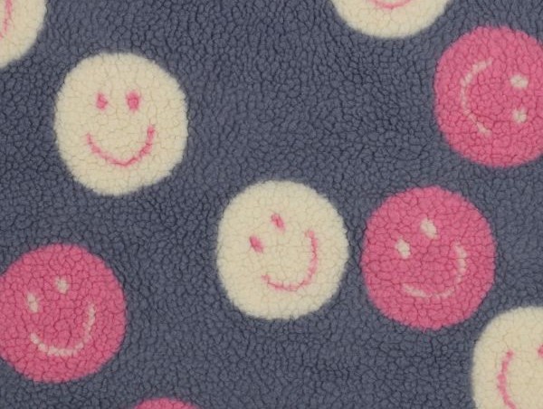 Teddystoff, Strick, Smily, bleu