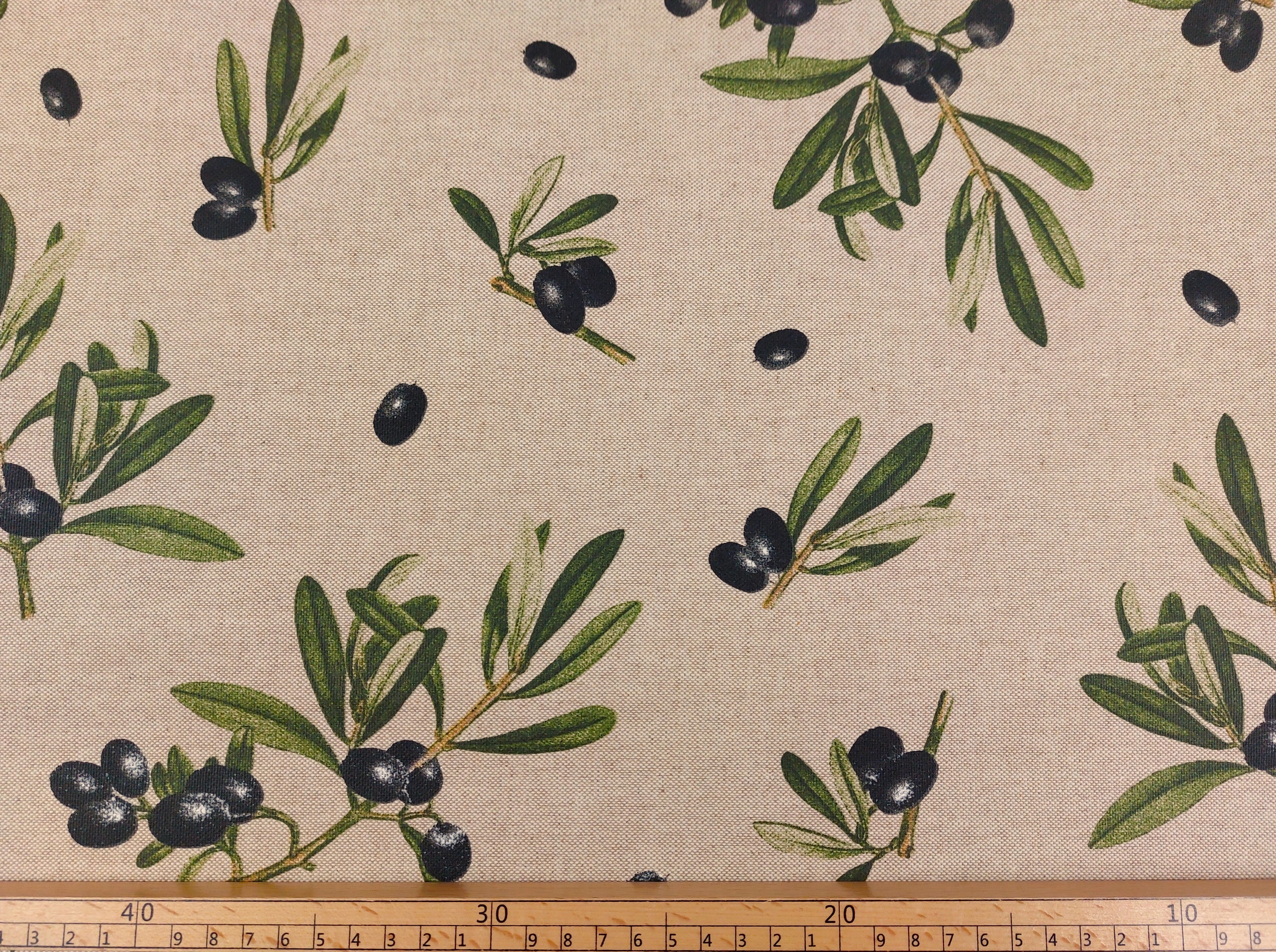 Abschnitt beschichtete Baumwolle, Oliven, beige