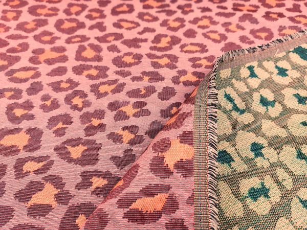 Dekostoff , Jacquard, Leomuster, rose Dekostoff , Jacquard, Leomuster, rose