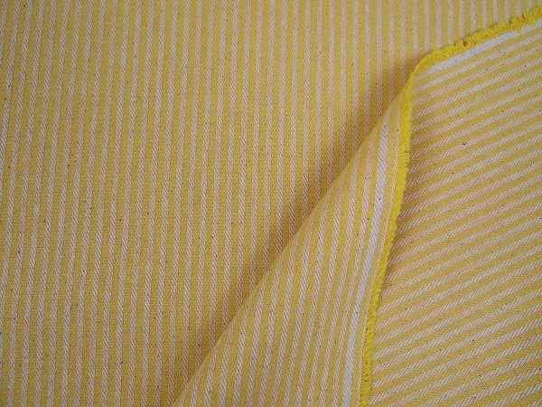 Dekostoff Jacquard, Streifen, warm yellow