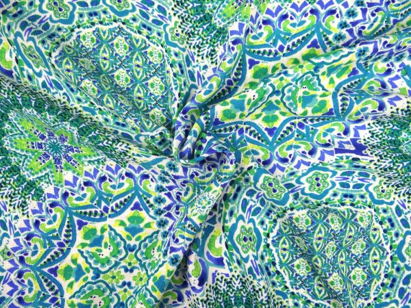  Bluse, abstraktes Muster, Krinkel