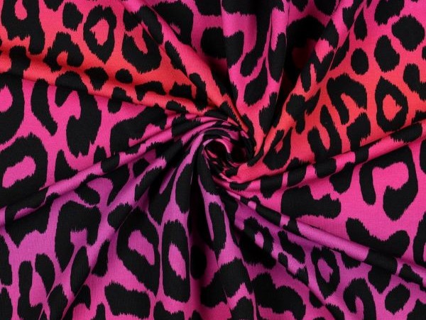 Jersey, French Terry, Animal Print , pink