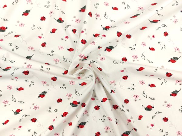 Jersey Marienkäfer, ecru