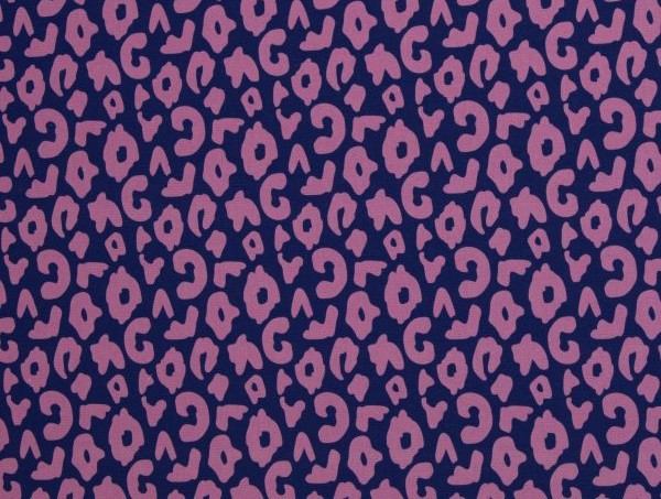 Dekostoff , Animalprint, lila/rosa