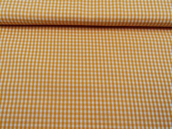 100 % Baumwolle Karo orange 3mm  100 % Baumwolle Karo orange 3mm