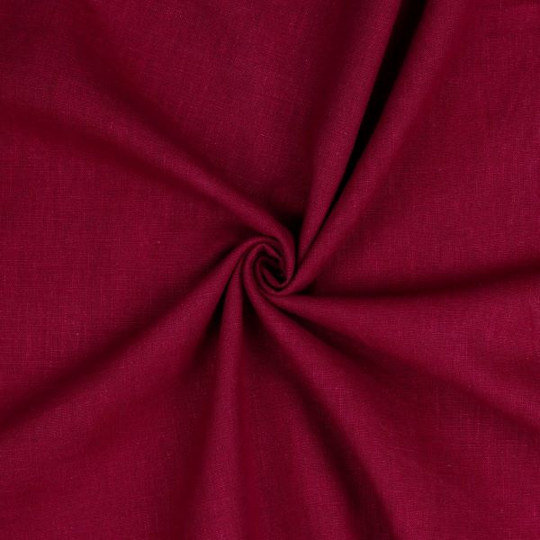 Leinen uni cerise