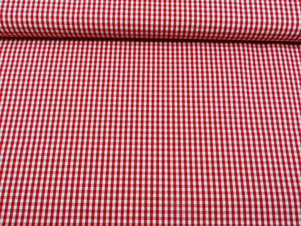 SW637-003-rot 100 % Baumwolle Karo rot 3mm