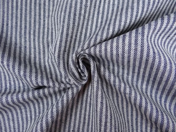 Dekostoff Jacquard, Streifen, navy blue