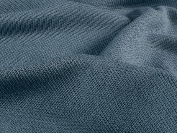 Heavy Knit Strickstoff, uni, stahlblau