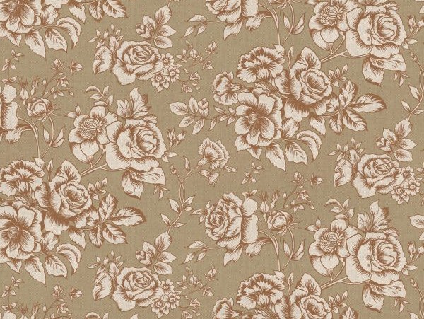 Dekostoff ,Rosen, beige Dekostoff ,Rosen, beige