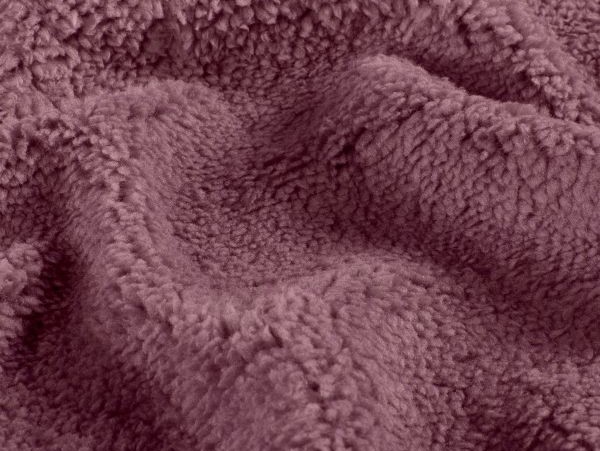 Sherpa- Fleece uni, mauve