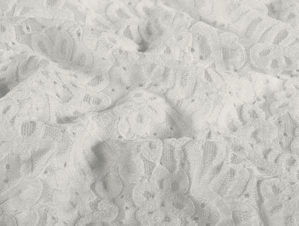 Wirkstoff mit Chenille, uni, weiß