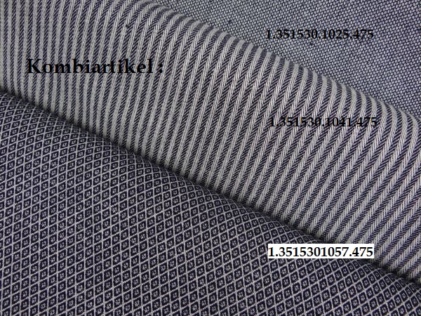 Dekostoff Jacquard, Streifen, navy blue