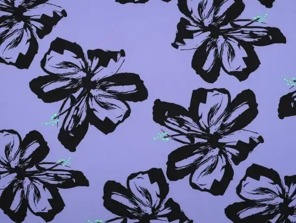  Bluse, große Blüte, flieder