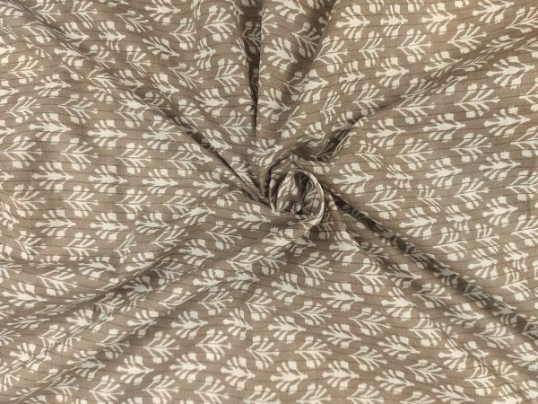 100 % Baumwolle , plisseeartiger Druck, beige